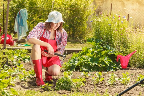 Local gardeners improving a neat Earlsfield property garden